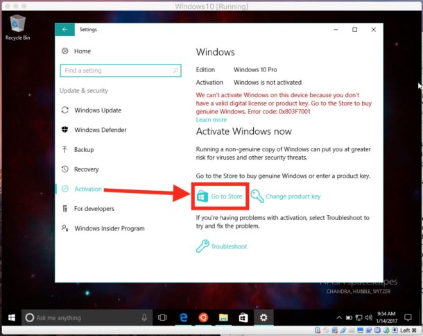 activate windows notification on screen