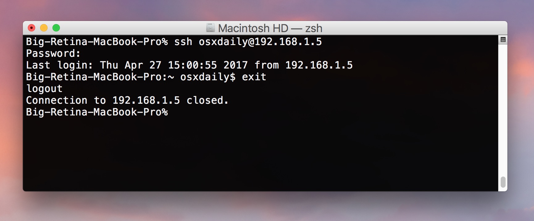 Ssh Client For Mac Os X