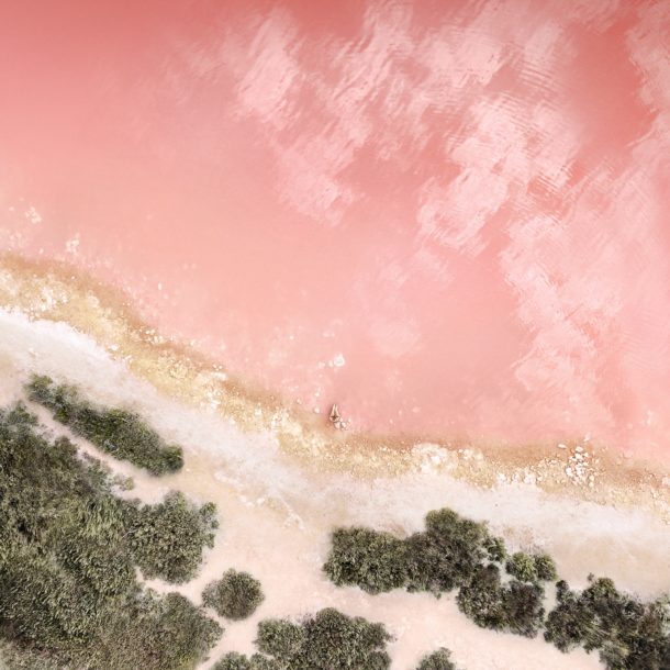new iOS water wallpaper - pink water
