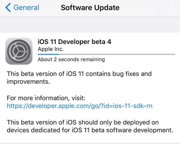 Actualización iOS 11 Beta 4 | OSXDaily