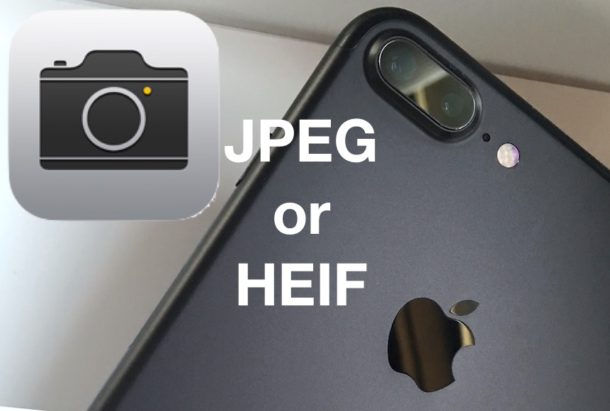 How to change iPhone Camera image format to JPEG from HEIF