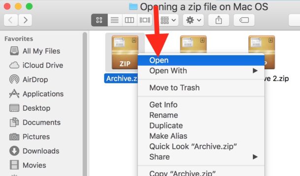 How to unzip files on mac computers