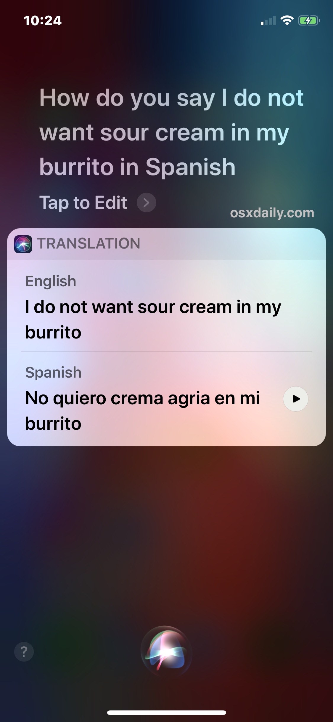 How to Translate Languages with Siri on iPhone and iPad How Do You Say Forever In Spanish
