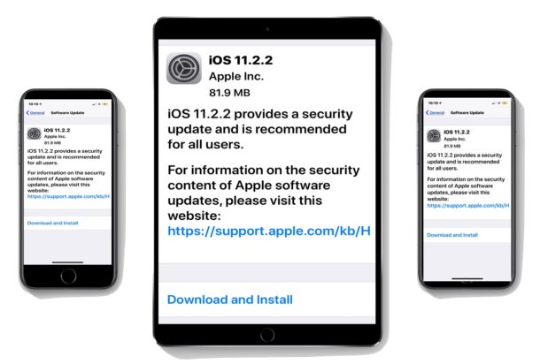 iOS 11.2.2 Security Update Available [IPSW Download Links]