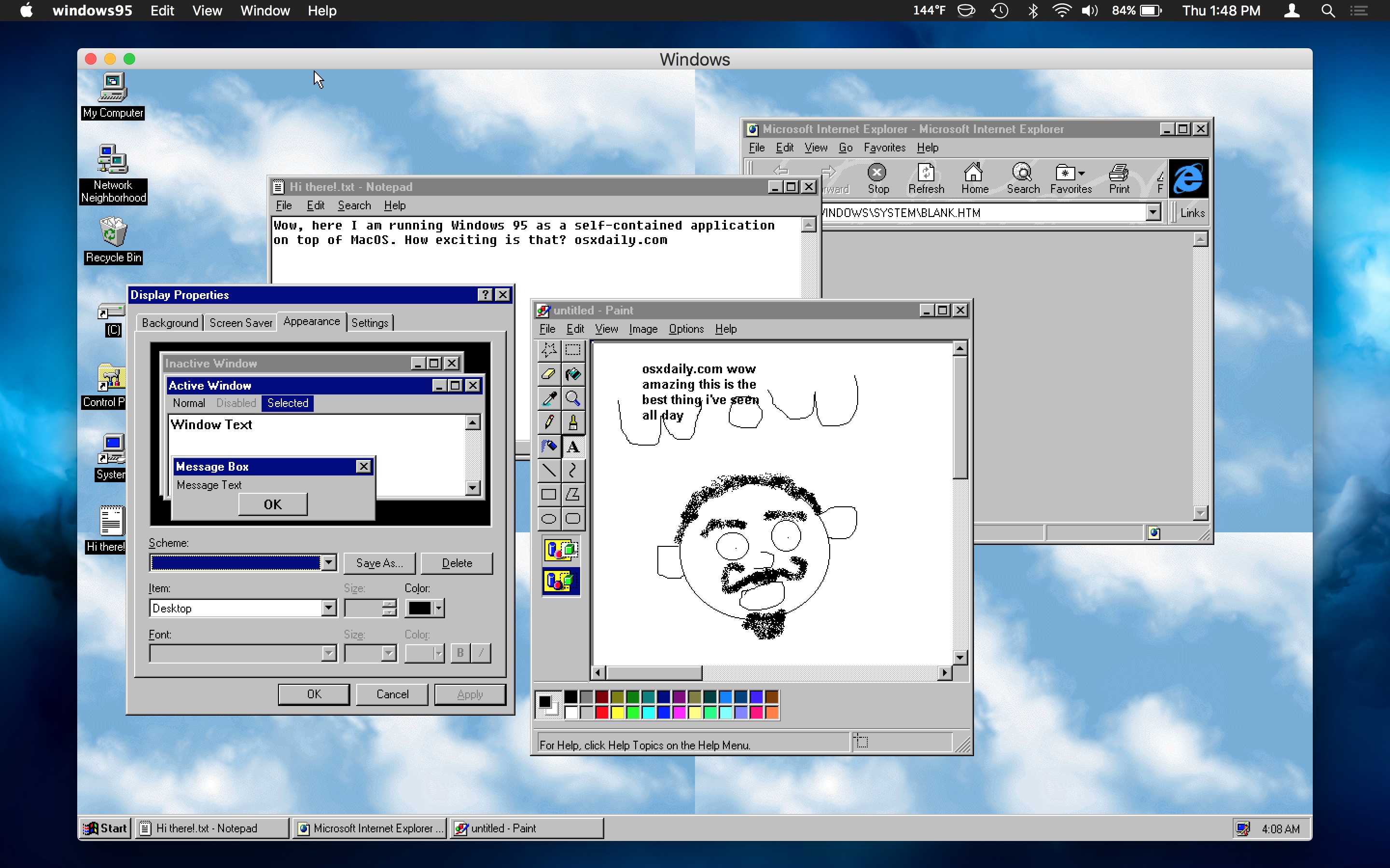 Windows 95 virtualbox image backup download