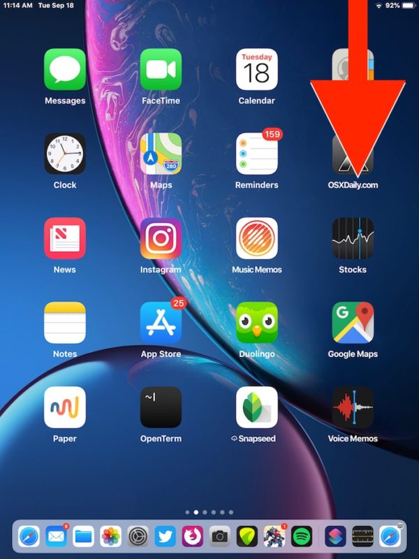 Swipe down from top right corner to access Control Center in iOS 12