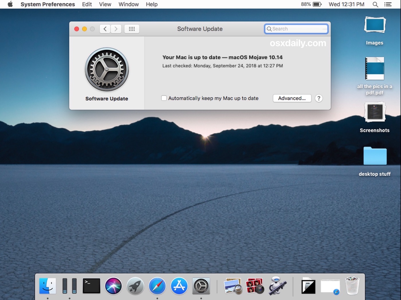 how to update mac os x software