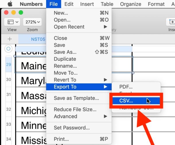 How To Convert A Numbers File To Csv On Mac 1276