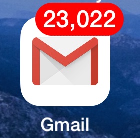 A lot of unread Gmail messages