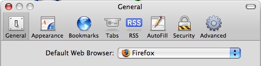 Default web browser in Mac OS X