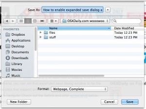 How to Enable Expanded Save Dialog as Default in Mac OS X - OS X Daily