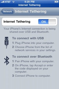 iPhone Tethering