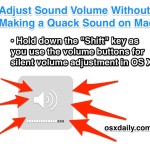 Adjust the Sound Silently in Mac OS X - No Quack!