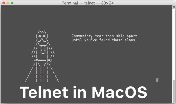 Получите Telnet в Mac OS