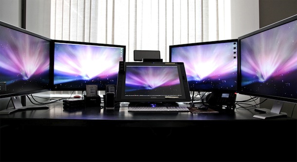 mac with 5 screens