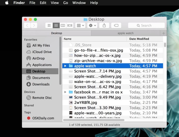 Open a folder into new window or tab with Command Key modifier in OS X Finder