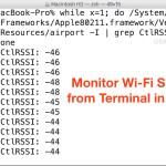 Monitor Wi-Fi Signal Strength from Command Line of Mac OS X
