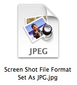 Change the screenshot file format in Mac OS X