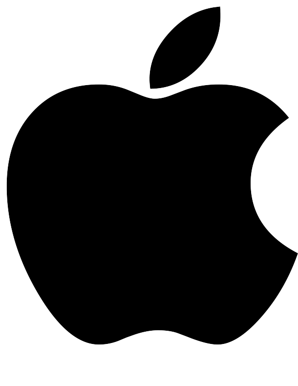Giant Apple Logo in black and white