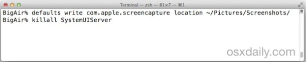 Change the Screen Shot Save File Location in Mac OS X - OS X Daily