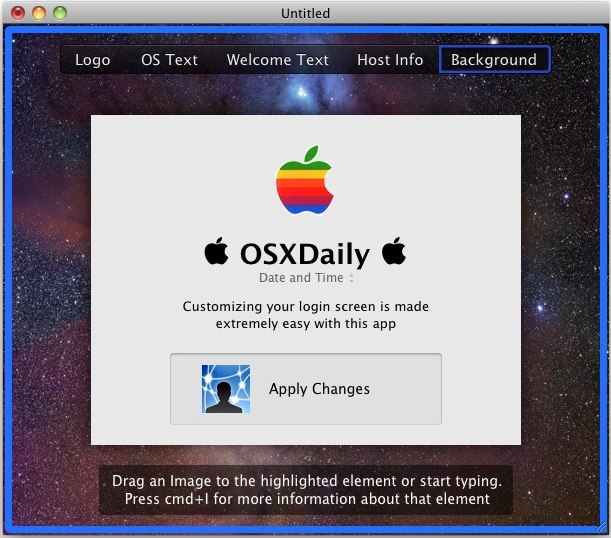 customize the mac login screen