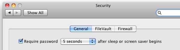 enable mac lock screen password