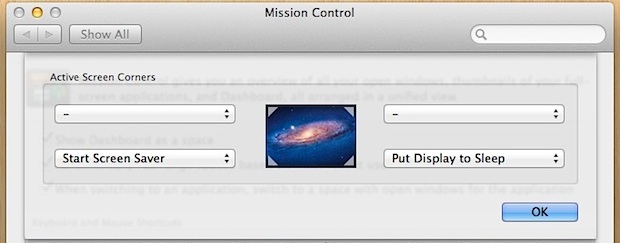 Locking the screen with Hot Corners in Mac OS X