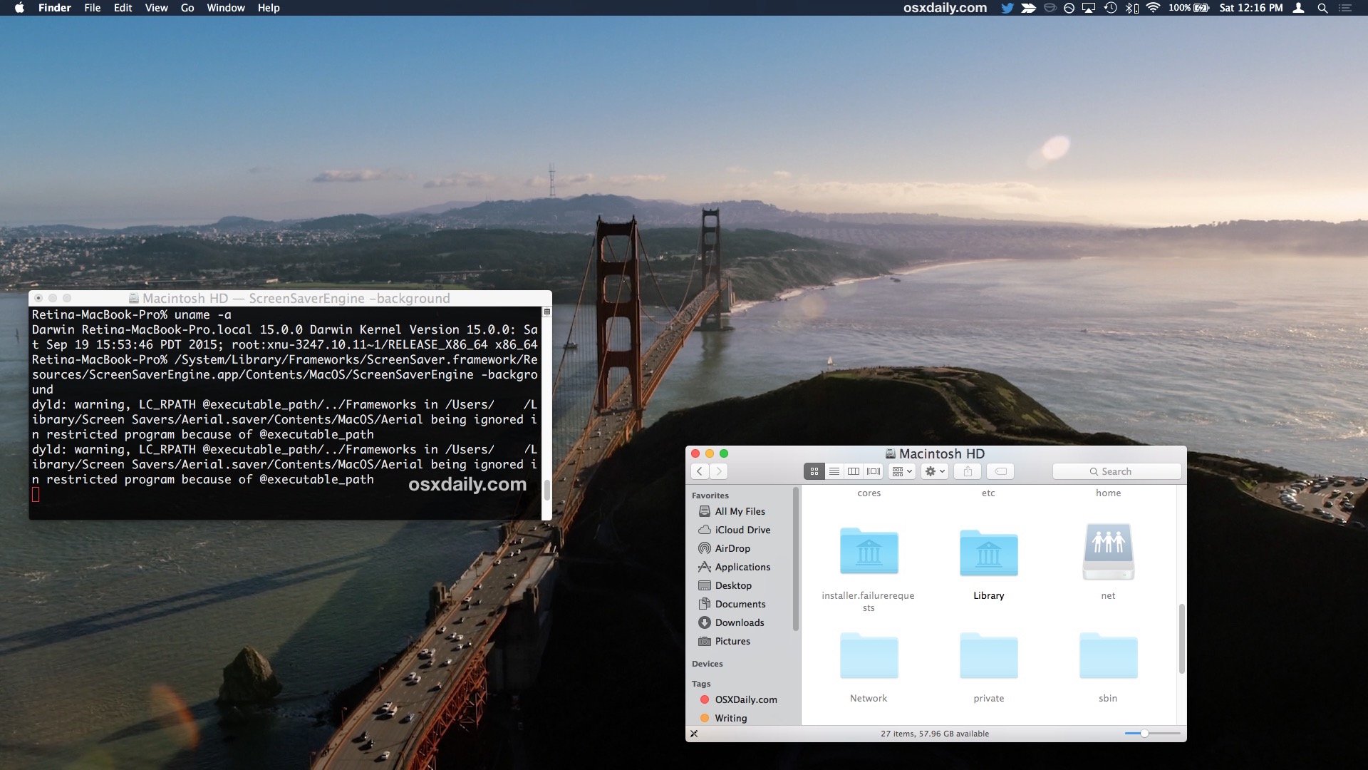 Set A Screensaver As Desktop Wallpaper In Mac Os X Osxdaily