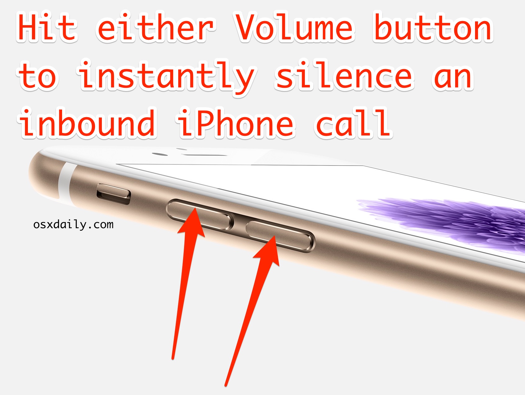 Silence Iphone Ringer By Hitting Volume Buttons Osxdaily