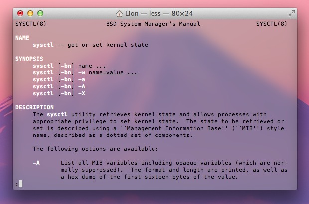 Mac OS X Lion Terminal