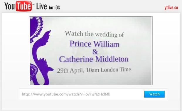watch Royal Wedding online from iPhone