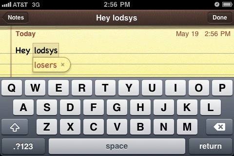 Lodsys autocorrects to losers