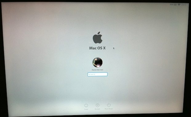 New Mac OS X Login Screen