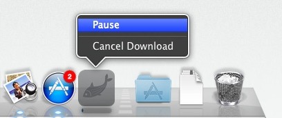 Pause downloads from the Mac App Store