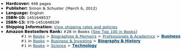 iSteve Book of Jobs already on best seller lists