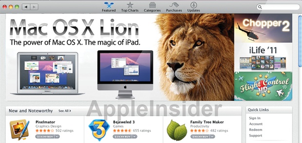Lion Mac App Store 