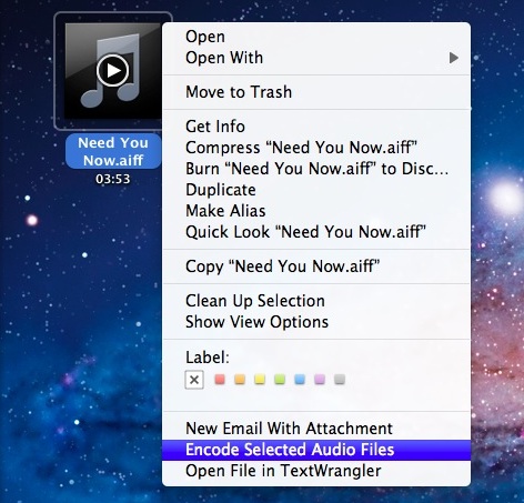 Convert Audio to M4A in Mac OS X