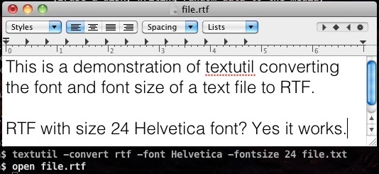 Convert font and text size of a document