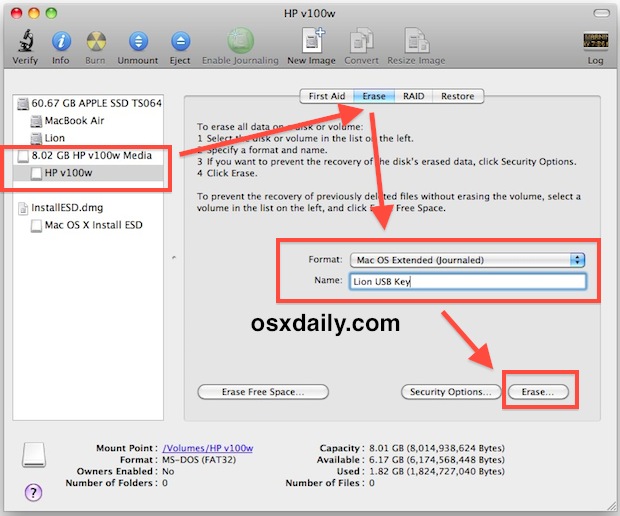 Meter stimuleren Signaal Make a Bootable Mac OS X 10.7 Lion Installer from a USB Flash Drive |  OSXDaily