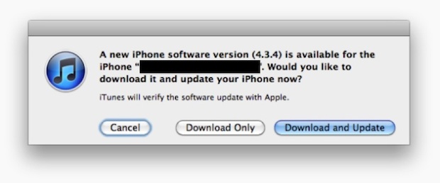 iOS 4.3.4 Update 