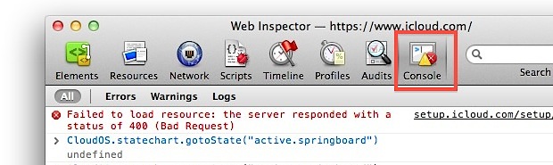 Enter iCloud springboard with javascript