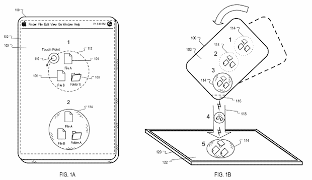 pour gesture as seen in Apple patent