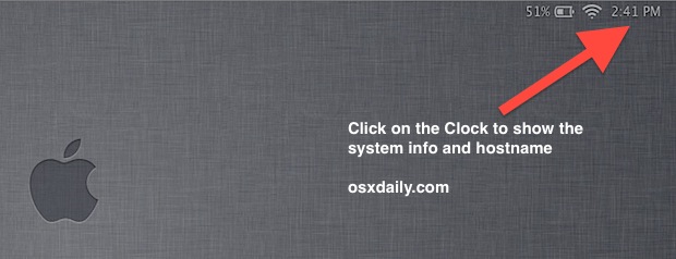 Show System Info and Hostname at the Mac OS X Lion Login Screen