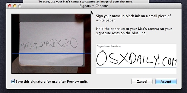 Digital Signature in Mac OS X Lion