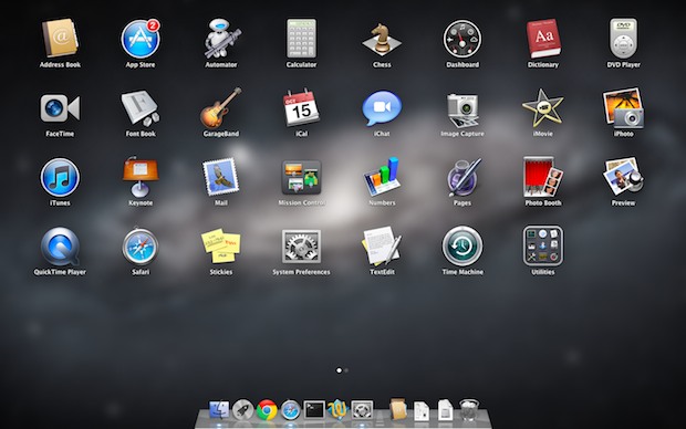 Blur black and white background in Launchpad for Mac OS X Lion