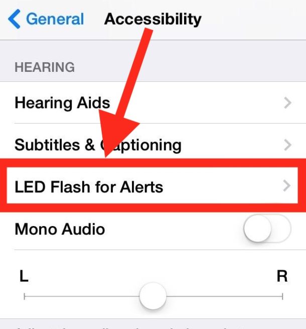 Flash LED for alerts on iPhone