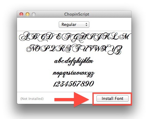 Installing new fonts in Mac OS X