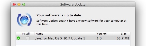 Java for Mac OS X Lion Update 1