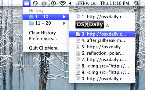 Clipboard history manager for Mac