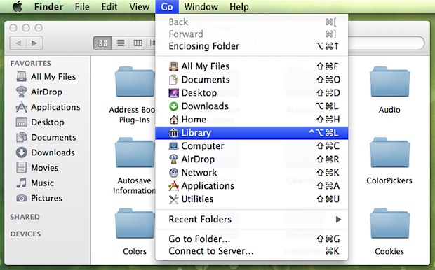 Create a Keyboard Shortcut for Library Access in OS X Lion